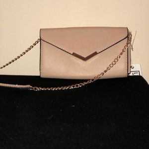 Crossbody Purse- Nude with Gold Accents